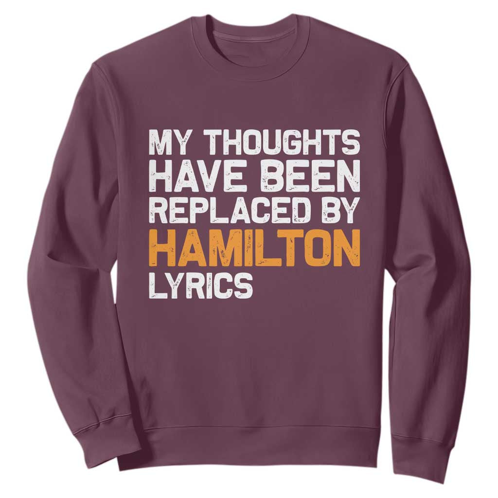 Alexander Hamilton Sweatshirt American Musical Gift TS10 Maroon Print Your Wear