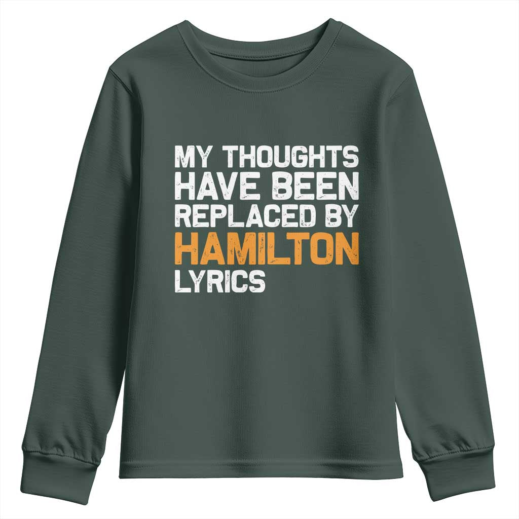 Alexander Hamilton Youth Sweatshirt American Musical Gift TS10 Dark Forest Green Print Your Wear