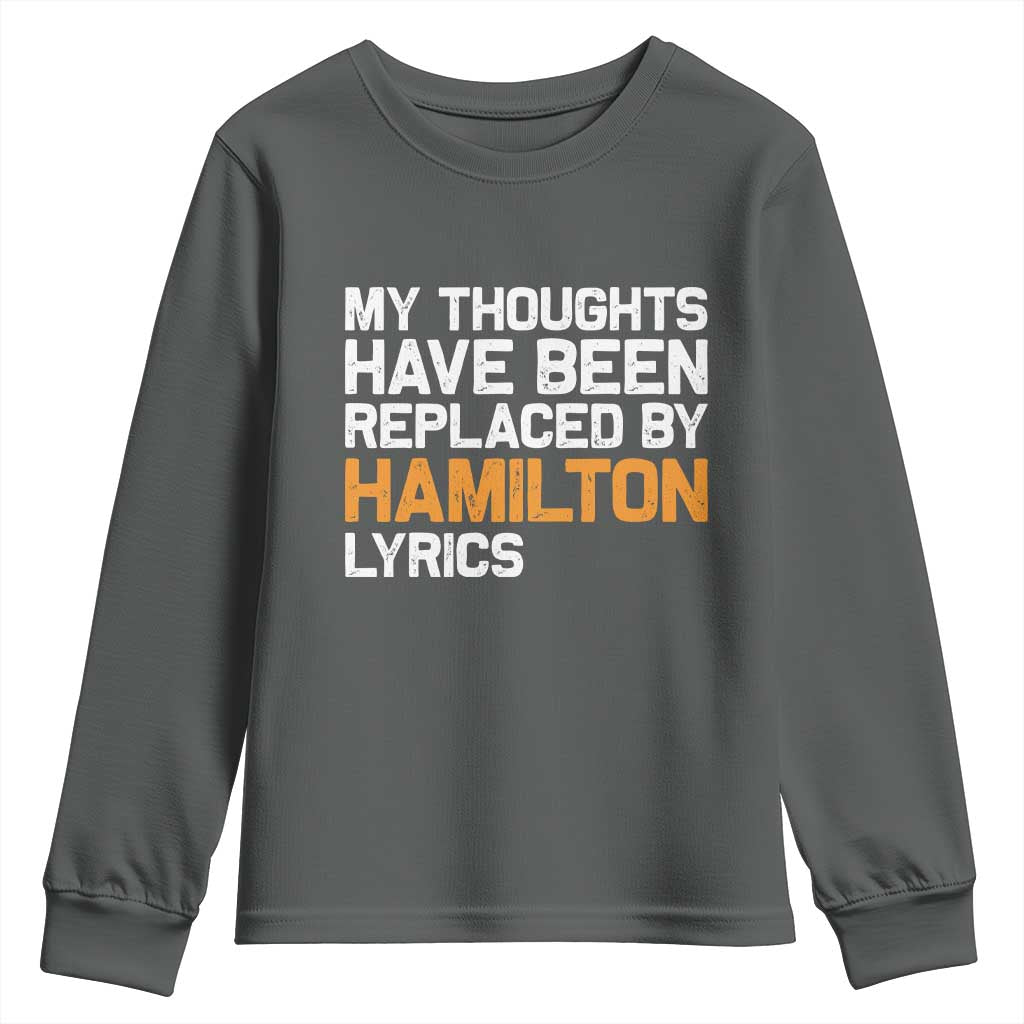 Alexander Hamilton Youth Sweatshirt American Musical Gift TS10 Dark Heather Print Your Wear