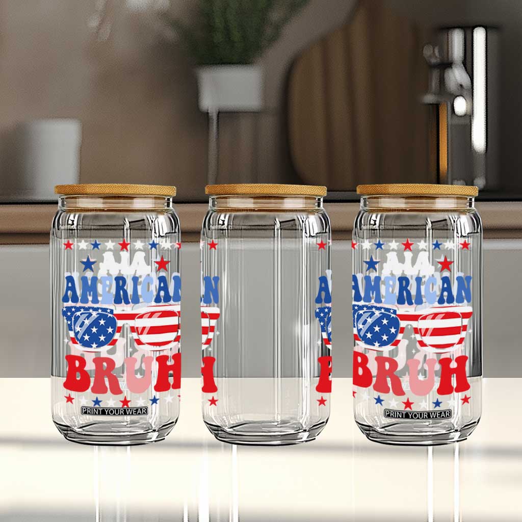 All American Bruh Patriotic 4th Of July Glass Can USA Flag Sunglasses Teens Kids TS10 Print Your Wear
