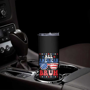 All American Bruh Patriotic 4th Of July Skinny Tumbler USA Flag Sunglasses Teens Kids TS10 Print Your Wear