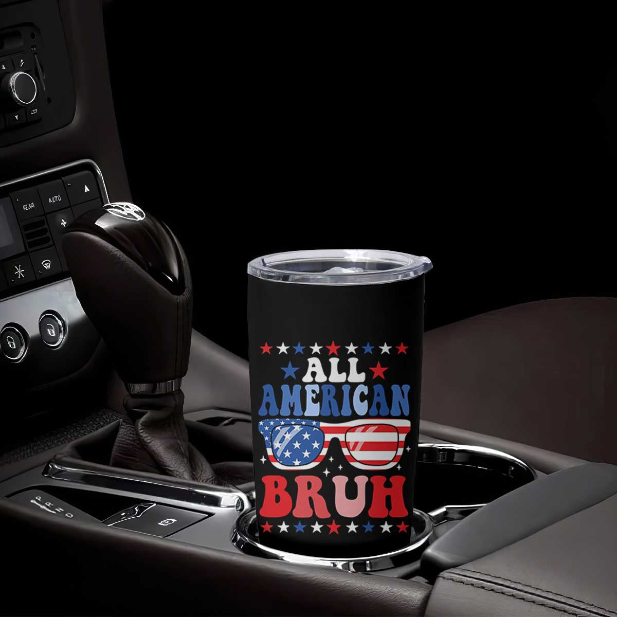 All American Bruh Patriotic 4th Of July Tumbler Cup USA Flag Sunglasses Teens Kids TS10 Print Your Wear