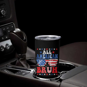 All American Bruh Patriotic 4th Of July Tumbler Cup USA Flag Sunglasses Teens Kids TS10 Print Your Wear