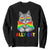Ally Cat with Pride Cape Sweatshirt Rainbow LGBTQ+ Support TS02 Black Print Your Wear