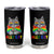 Ally Cat with Pride Cape Tumbler Cup Rainbow LGBTQ+ Support TS02 Black Print Your Wear