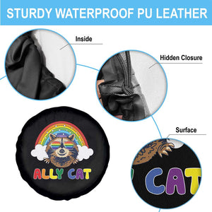 Ally Street Cat Rainbow Raccoon Spare Tire Cover Funny LGBTQ+ Pride Support TS02 Print Your Wear