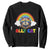 Ally Street Cat Rainbow Raccoon Sweatshirt Funny LGBTQ+ Pride Support TS02 Black Print Your Wear