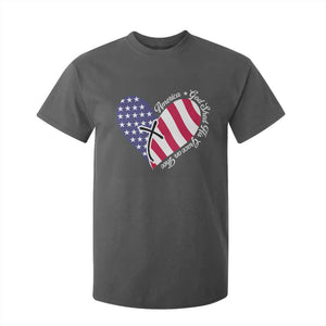 America God Shed His Grace on Thee 4th of July T Shirt For Kid Patriotic American Flag Cross TS10 Dark Heather Print Your Wear