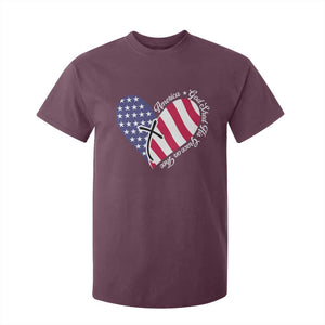 America God Shed His Grace on Thee 4th of July T Shirt For Kid Patriotic American Flag Cross TS10 Maroon Print Your Wear