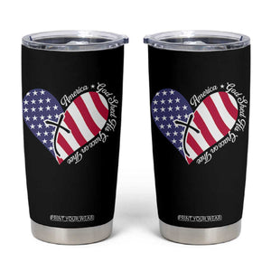 America God Shed His Grace on Thee 4th of July Tumbler Cup Patriotic American Flag Cross TS10 Black Print Your Wear