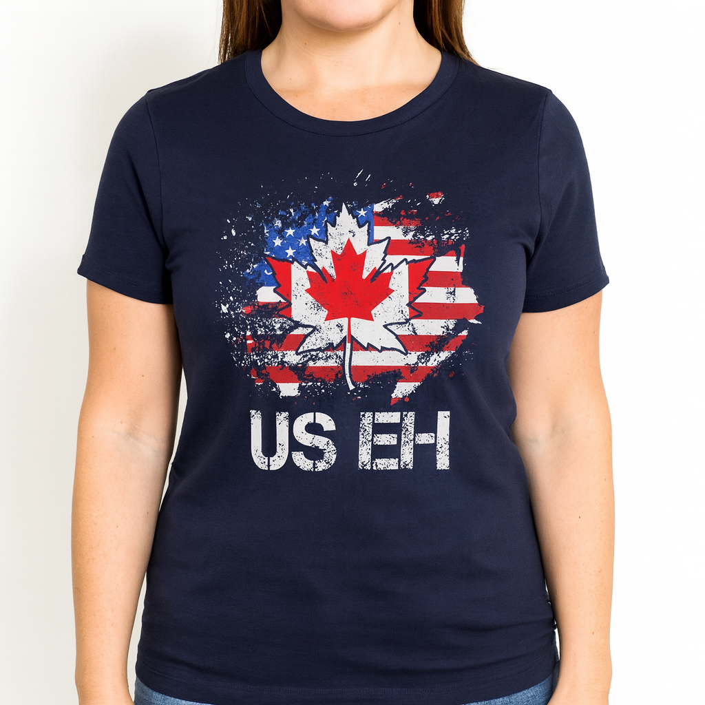America Canada T Shirt Funny US EH Maple Leaf Canadian American Flag Canada's Day TS02 Printyourwear