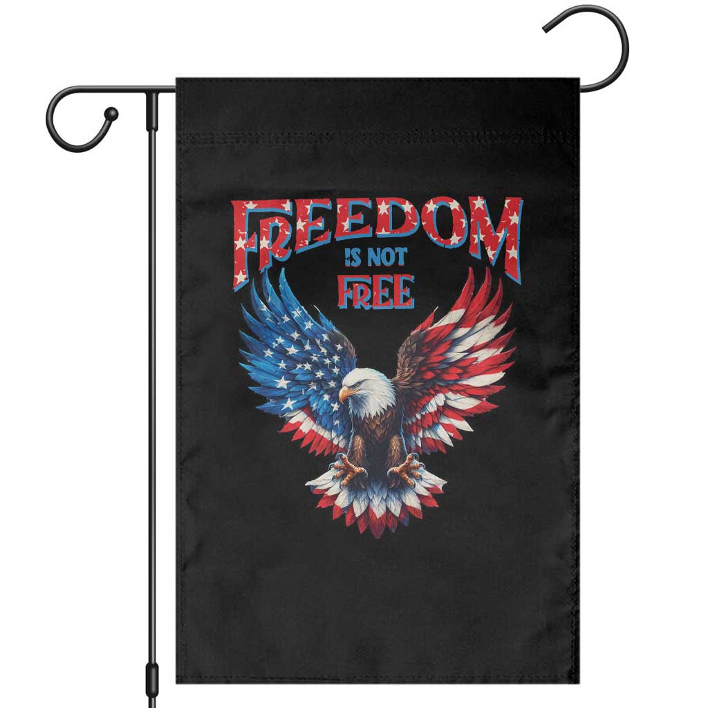 American Flag Bald Eagle Garden Flag Patriotic Eagle 4th of July Freedom Is Not Free TS10 Black Print Your Wear