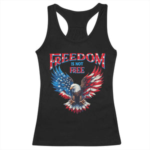 American Flag Bald Eagle Racerback Tank Top Patriotic Eagle 4th of July Freedom Is Not Free TS10 Black Print Your Wear