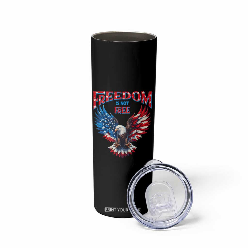 American Flag Bald Eagle Skinny Tumbler Patriotic Eagle 4th of July Freedom Is Not Free TS10 Print Your Wear