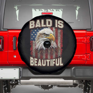 American Flag Bald Eagle Spare Tire Cover Bald Is Beautiful Retro 4th of July Independence Day TS10 Black Print Your Wear