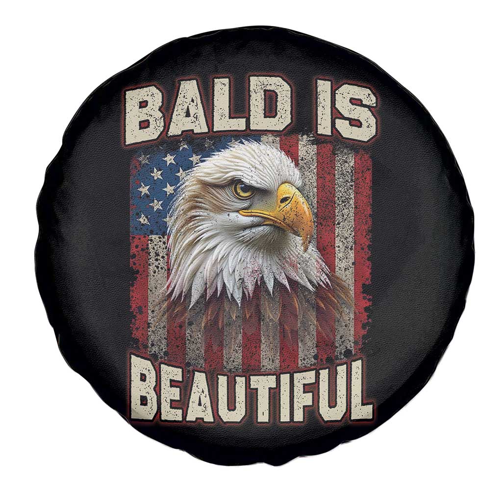 American Flag Bald Eagle Spare Tire Cover Bald Is Beautiful Retro 4th of July Independence Day TS10 Print Your Wear
