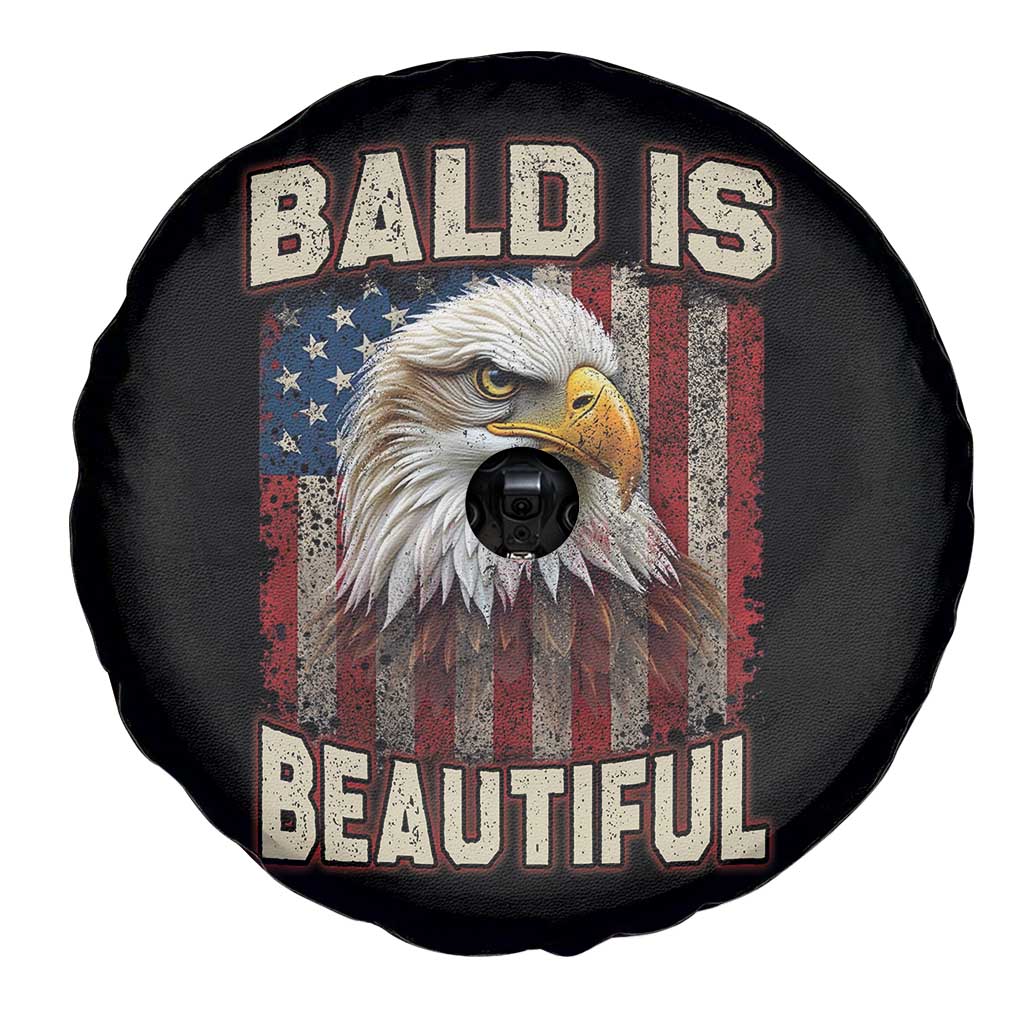 American Flag Bald Eagle Spare Tire Cover Bald Is Beautiful Retro 4th of July Independence Day TS10 Print Your Wear