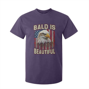 American Flag Bald Eagle T Shirt For Kid Bald Is Beautiful Retro 4th of July Independence Day TS10 Purple Print Your Wear