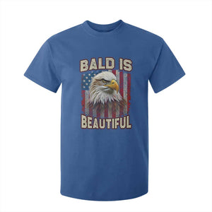 American Flag Bald Eagle T Shirt For Kid Bald Is Beautiful Retro 4th of July Independence Day TS10 Royal Blue Print Your Wear