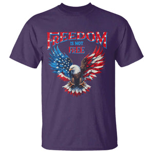 American Flag Bald Eagle T Shirt Patriotic Eagle 4th of July Freedom Is Not Free TS10 Purple Print Your Wear