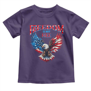 American Flag Bald Eagle Toddler T Shirt Patriotic Eagle 4th of July Freedom Is Not Free TS10 Purple Print Your Wear