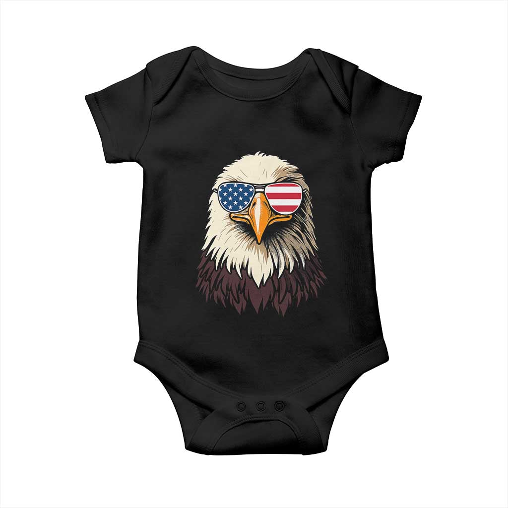 American Flag Patriotic Eagle Baby Onesie 4th of July TS10 Black Print Your Wear