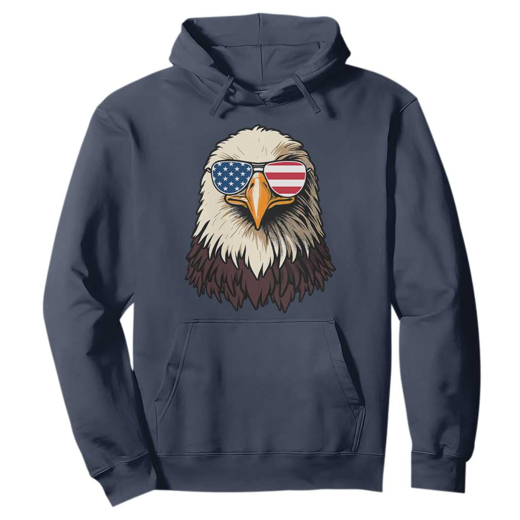 American Flag Patriotic Eagle Hoodie 4th of July TS10 Navy Print Your Wear