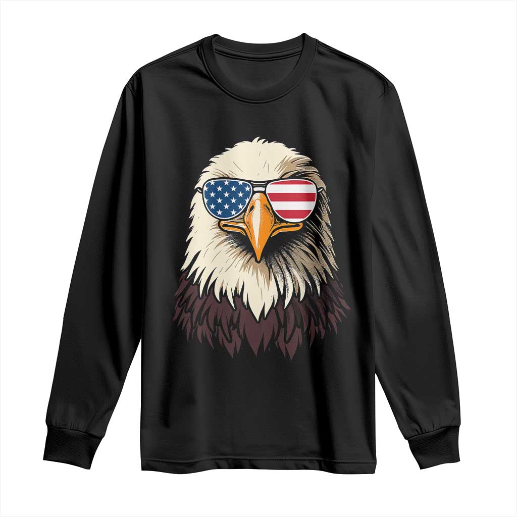 American Flag Patriotic Eagle Long Sleeve Shirt 4th of July TS10 Black Print Your Wear