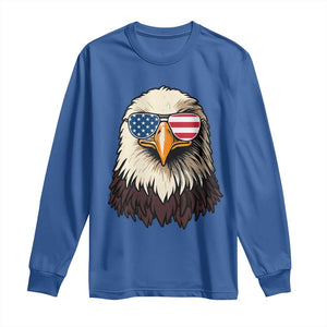 American Flag Patriotic Eagle Long Sleeve Shirt 4th of July TS10 Royal Blue Print Your Wear