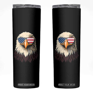 American Flag Patriotic Eagle Skinny Tumbler 4th of July TS10 Black Print Your Wear