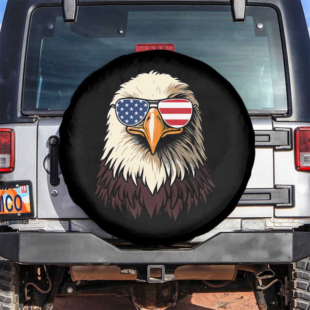 American Flag Patriotic Eagle Spare Tire Cover 4th of July TS10 No hole Black Print Your Wear