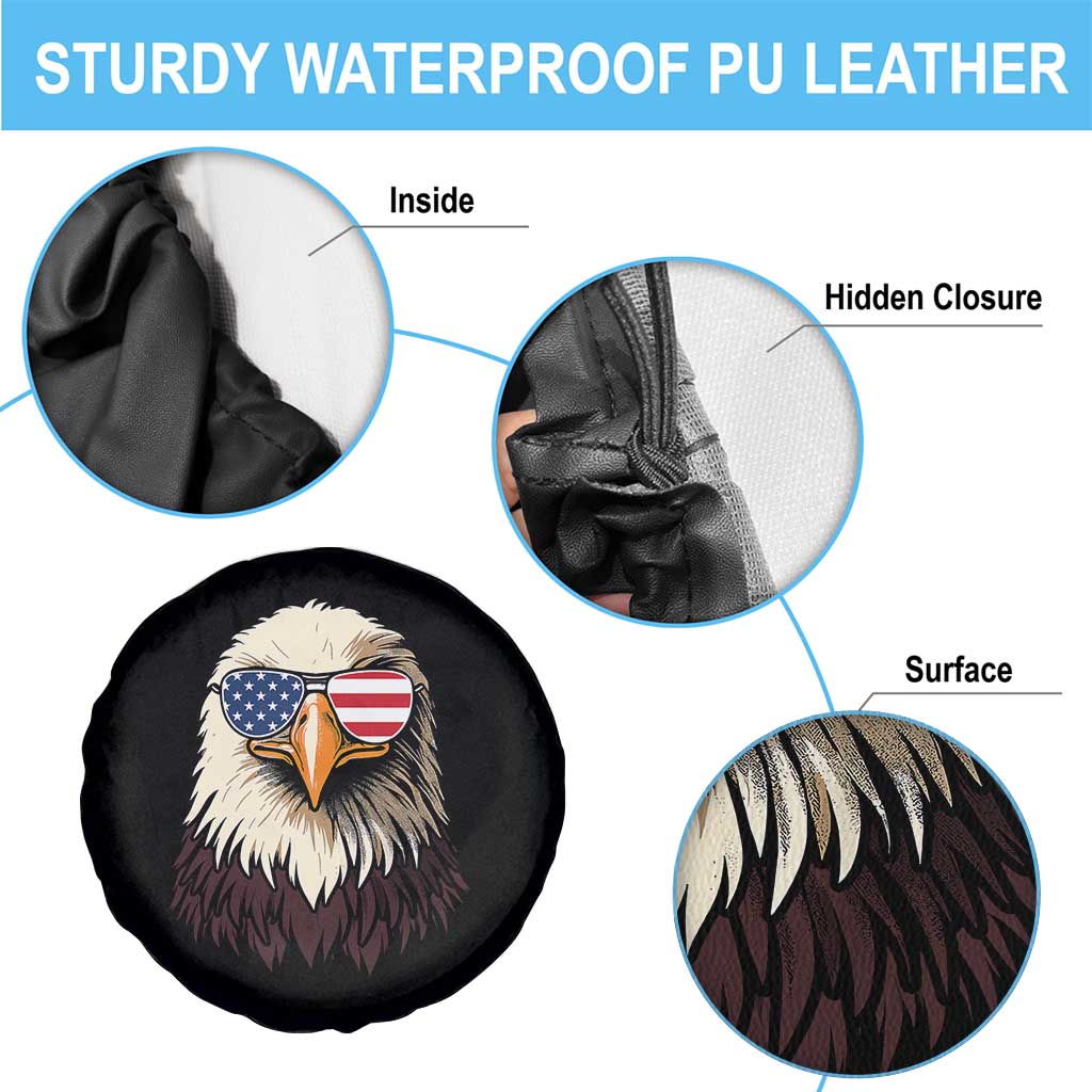 American Flag Patriotic Eagle Spare Tire Cover 4th of July TS10 Print Your Wear