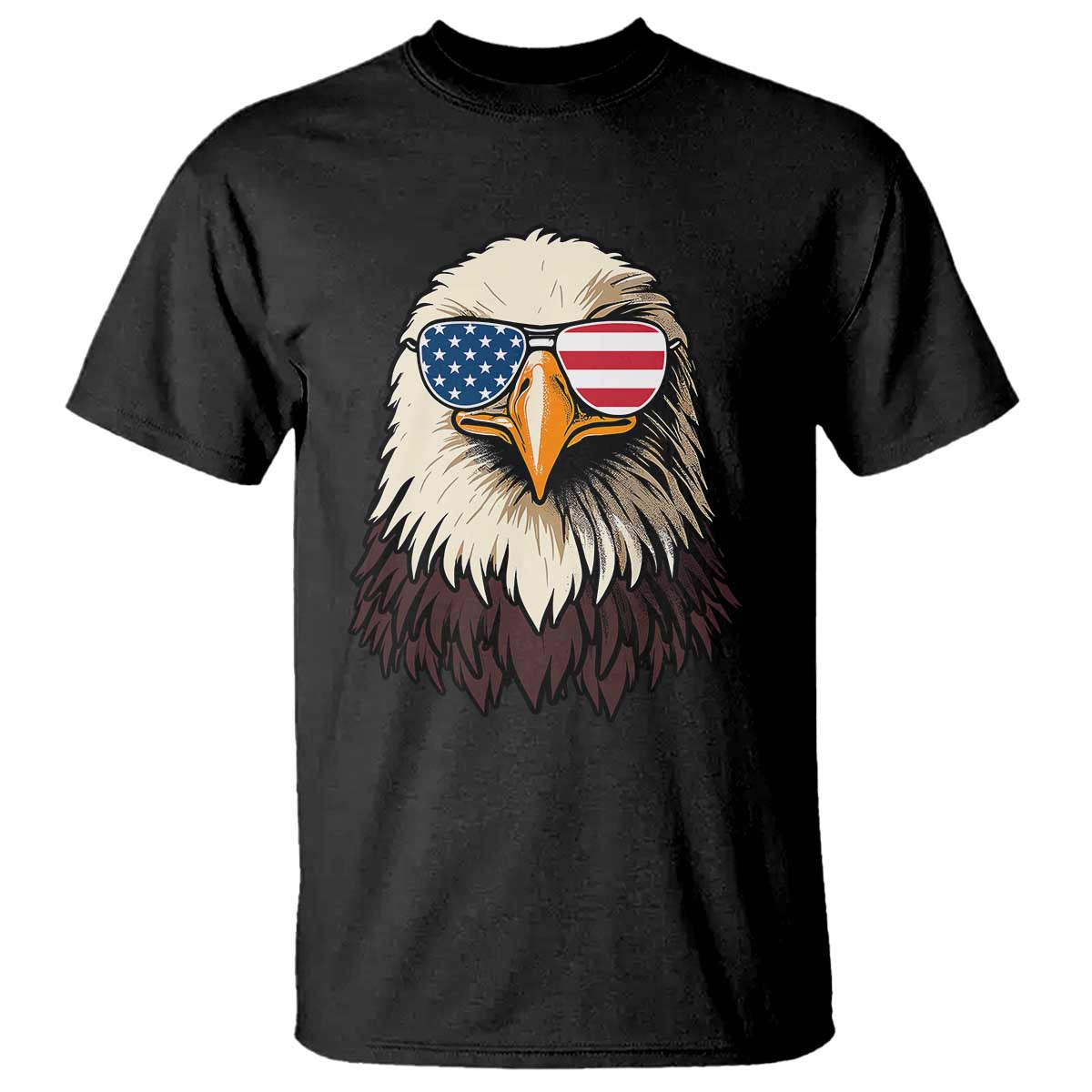 American Flag Patriotic Eagle T Shirt 4th of July TS10 Black Print Your Wear