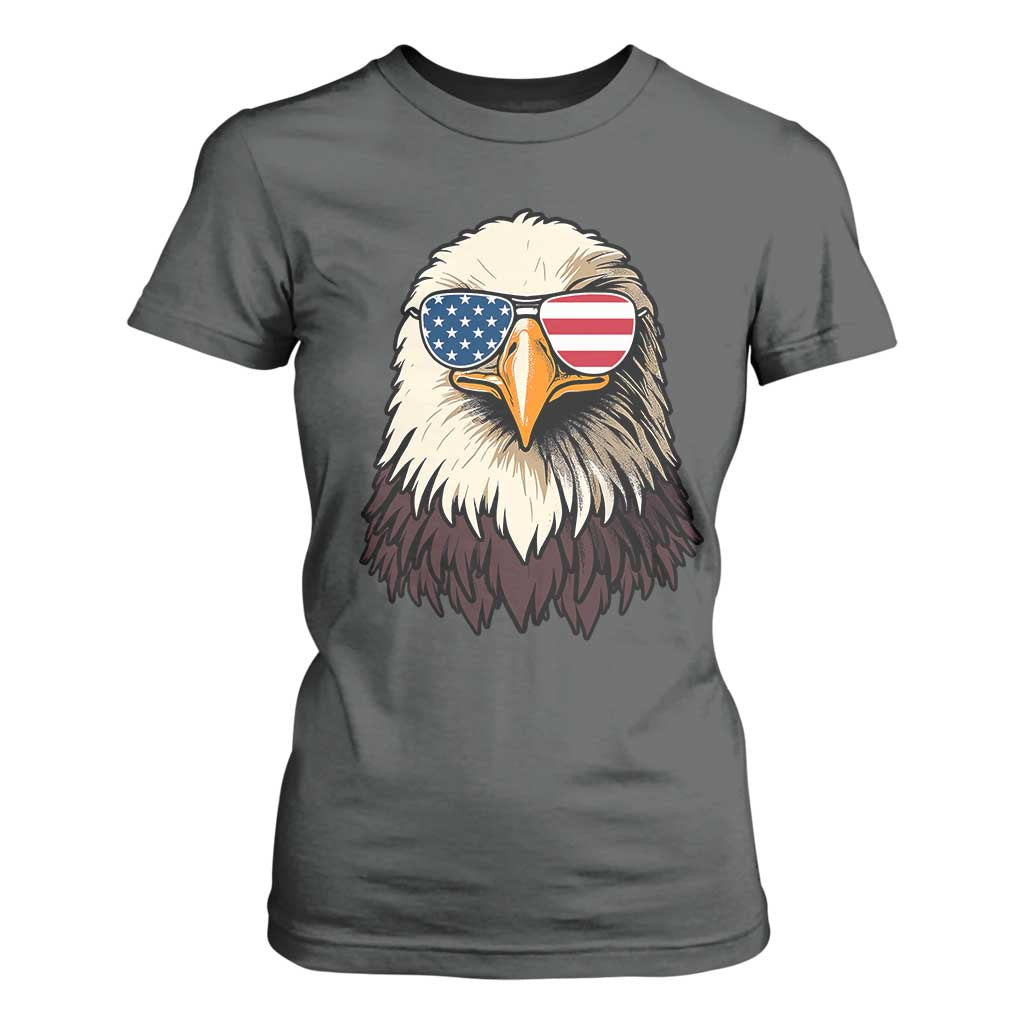 American Flag Patriotic Eagle T Shirt For Women 4th of July TS10 Dark Heather Print Your Wear