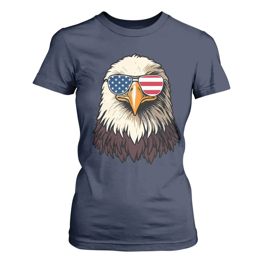 American Flag Patriotic Eagle T Shirt For Women 4th of July TS10 Navy Print Your Wear