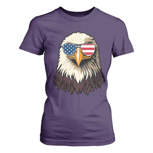 American Flag Patriotic Eagle T Shirt For Women 4th of July TS10 Purple Print Your Wear