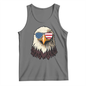 American Flag Patriotic Eagle Tank Top 4th of July TS10 Black Heather Print Your Wear