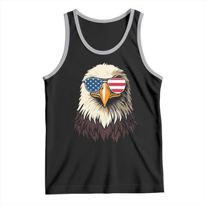 American Flag Patriotic Eagle Tank Top 4th of July TS10 Black Athletic Heather Print Your Wear