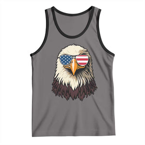 American Flag Patriotic Eagle Tank Top 4th of July TS10 Deep Heather Black Print Your Wear