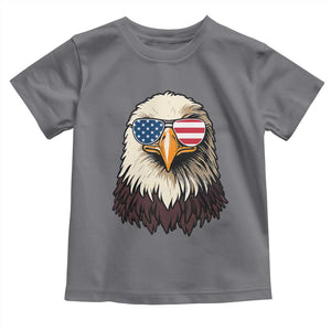 American Flag Patriotic Eagle Toddler T Shirt 4th of July TS10 Charcoal Print Your Wear