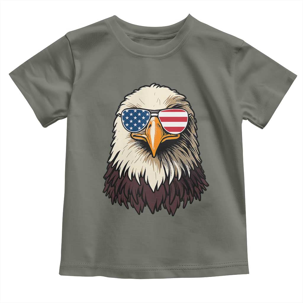 American Flag Patriotic Eagle Toddler T Shirt 4th of July TS10 Military Green Print Your Wear