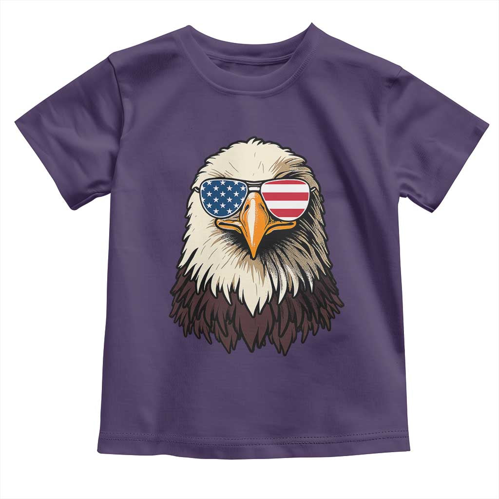 American Flag Patriotic Eagle Toddler T Shirt 4th of July TS10 Purple Print Your Wear