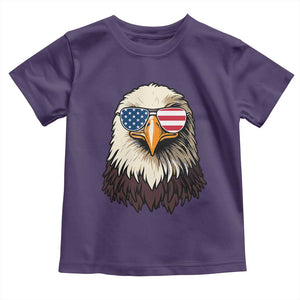 American Flag Patriotic Eagle Toddler T Shirt 4th of July TS10 Purple Print Your Wear