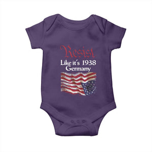 American Flag Resist Baby Onesie Like It's 1938 Germany TS02 Purple Print Your Wear