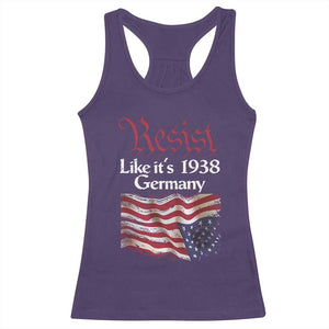 American Flag Resist Racerback Tank Top Like It's 1938 Germany TS02 Purple Print Your Wear