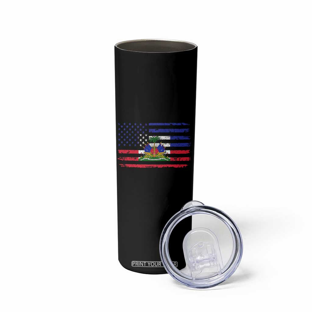 American Haitian Haiti USA Flag Skinny Tumbler TS11 Print Your Wear
