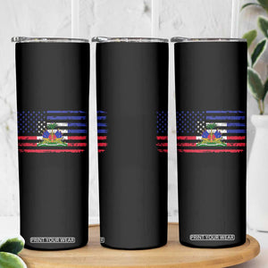 American Haitian Haiti USA Flag Skinny Tumbler TS11 Print Your Wear