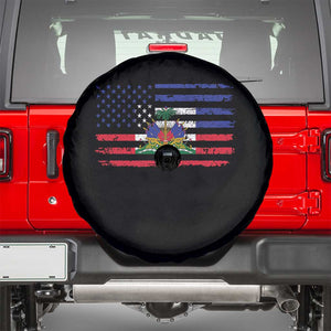 American Haitian Haiti USA Flag Spare Tire Cover TS11 Black Print Your Wear