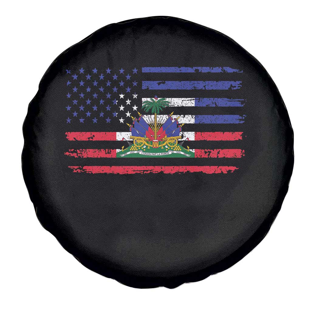 American Haitian Haiti USA Flag Spare Tire Cover TS11 Print Your Wear
