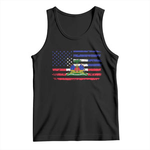 American Haitian Haiti USA Flag Tank Top TS11 Black Print Your Wear
